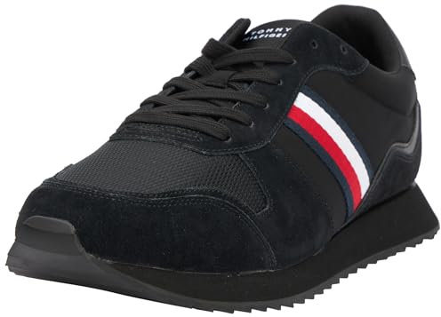 Tommy Hilfiger Herren Runner Sneaker Sportschuhe, (Black), 44