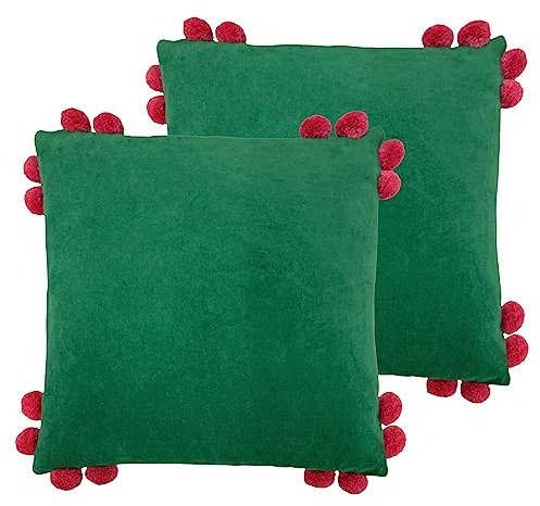 Ugn Hoola Pom-Pom polyesterfylld kudde – tvåpack