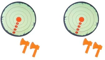 Lot de 2 jeux de lancer de hache adhésive - Jouet compétitif auto-adhésif - Cible murale interactive - Sports interactifs pour intérieur et extérieur - Halloween