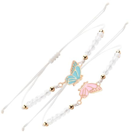 Ynkkvre 2 Stück Freundschaftsarmbänder, Verstellbare Schmetterling Freundschaftsarmband, Best Friends-Armband, Personalisierte Armbänder für Paare und Bester Freund, Schmuck Geschenke für Teenager.