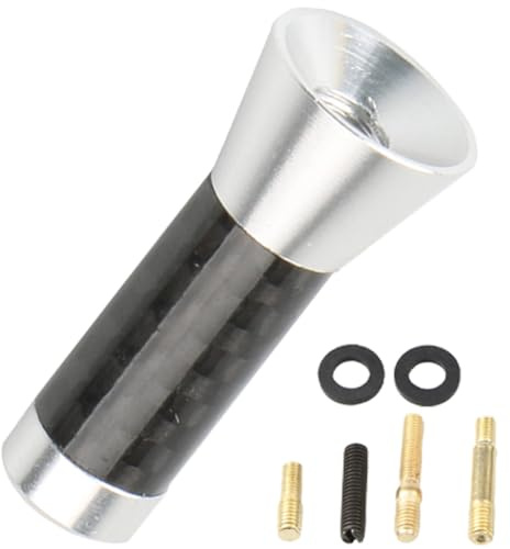 Besreey Antena de radio para automóvil,Antena de radio para camión, Reemplazo de antena de automóvil de 3,5 cm, Reemplazo de antena de coche de metal, antena de parabrisas de coche de fibra de carbono