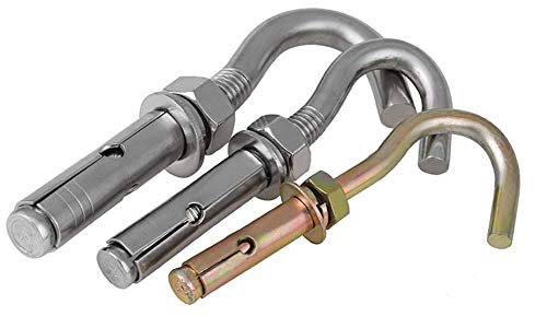 Tasselli di espansione in metallo, estensione, gancio a vite in acciaio inox 304, (M8)