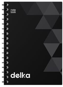delka A4 Wirebound Notebooks, Ruled Pages, Durable Spiral Binding, Premium Quality Paper for School, Office, and Note-Taking Versatile (Black, Pack of 1)
