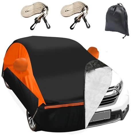 Bâche Voiture Extérieur pour Peugeot 208 2012-2019, Housse Protection Voiture 100% Étanche Respirante Anti UV Soleil Protection Contre la grêle avec Zip et Doublure en Coton