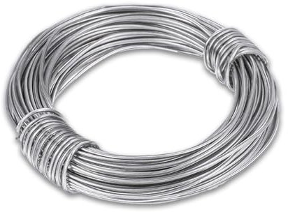 15 Gauge Basteldraht 1.5mm×20m Aluminium Schmuckdraht DIY Draht Zum Basteln Silberdraht Aluminium Handwerk Draht Leicht Formbar für Basteln und Schmuck Herstellung Kunststoffbeschichtetes