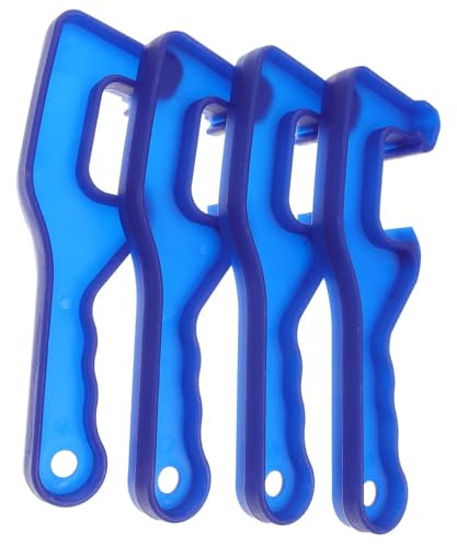 MOTHNUR 4piezas Herramienta Abridor De Tapas De Cubos De Plástico Con Diseño Antideslizante y Gancho Para Facilitar Apertura De Azul Para Pintura Garaje y Hogar