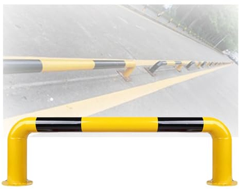 Poste de Seguridad de Acero Inoxidable, protección para plazas de Aparcamiento, Bloqueador de estacionamiento en Forma de U, para Entrada de escuelas y almacenes (Grosor: 0,2 cm, Largo: 100