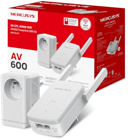 Mercusys Prise CPL WiFi AV600 WiFi 300 Mbps, Kit de 2 MP315