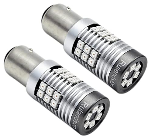 Ruiandsion BAZ15D LED-lampa 12-24 V superljus 3030 30SMD-chip används för bromsstopp, backup-backljus, röd