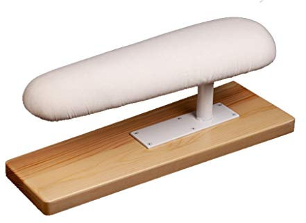 Piccolo Stabile Banco manica asse da stiro W/fodera in cotone naturale, rettangolare di legno Base, Mini stiramaniche for la casa, dormitorio, Bianco (Taglia : S(31cmx15cmx10cm))
