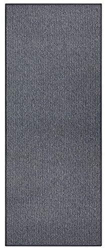Hanse Home BT Carpet Bouclé Läufer – Küchenläufer rutschfest Teppichläufer Flachgewebe Kurzflor Teppich Küchenteppich für Flur, Küche, Wohnzimmer, Badezimmer, Bad – Anthrazit, 80x200cm