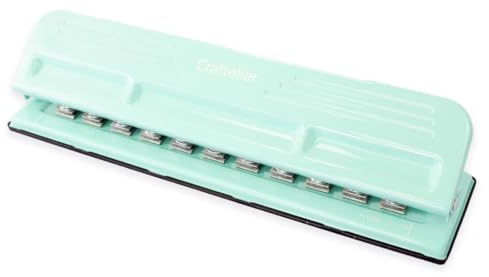 Craftelier - RingLocher 11-Löchern für XL-PlattenPlaner, Terminkalender oder Notizbücher speziell für Scrapbooking | Stanzkapazität für 3 x 90 g/m2 Papiere | Größe ca. 32 x 9 x 5 cm