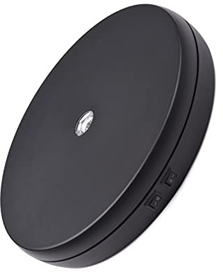 Andoer Base Giratoria Eléctrica, 360° Eléctrico Giratorio Placa Giratoria, Placa giratoria de fotografía, Giratorio Soporte Expositor con luz LED para Producto, Joyería, Reloj