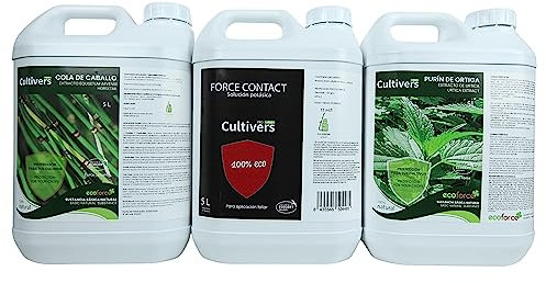 CULTIVERS Pack 5 L Jabón Potásico, Purín de Ortiga y Cola de Caballo. Súper Concentrado. Protección para Tus Plantas.