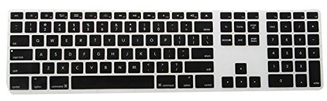 Knadgbft Protection fine en silicone pour clavier avec pavé numérique Noir