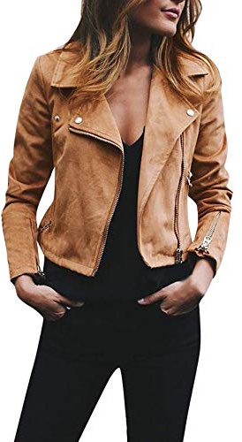 SCBFDI Vendeur Deal Days, Vestes Légères Womens Oversized Veste en Cuir Manteau Moto Biker Motocycle Mode d'Automne Tenues d'Hiver 2024, Blouson Cuir Femme Perfecto