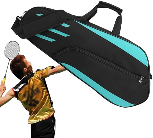 Sac de rangement de badminton – Sac de tennis et sac de protection pour 3 raquettes | Sac de transport de sport de tennis étanche avec bandoulière Sac de transport pour raquette Unisexe