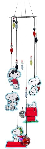 Spoontiques Snoopy Wind Chime - Outdoor Garden Décor - Decorative Chimes for Yard, Garden, Backyard and Patio Decoration