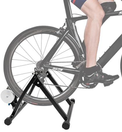 Turbo Bike Trainer Stand Fluid Resistance für 26-29 & 700C Räder, 6-Level Verstellbarer Indoor Rad Trainer Fahrrad Rollentrainer Indoor mit Lärmreduzierung, Rad-Übung stationär für Indoor-Trainer