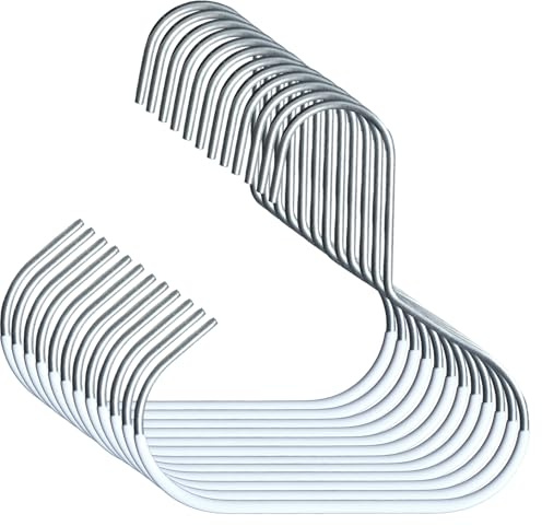 12 grucce in metallo antiscivolo per sciarpe e cinture, universali, per cravatte, cappelli, sciarpe, cinture, cravatte, cappelli e canottiere (bianco)