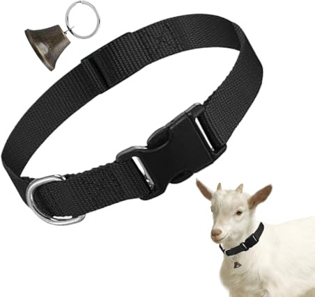 Colliers pour Chèvres avec Clochettes | Harnais Réglable En Nylon Avec Clochette,Cloche Sonore pour Pâturage, Design Anti-Fugue - Accessoires pour Bétail et Animaux de Compagnie (Chèvres, Vaches, Mout