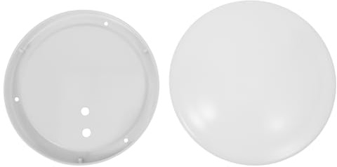 Ciieeo Cubierta Redonda de Repuesto para Pantalla de Lámpara de Techo Base Incluida, Diámetro 19 Cm, Compatible Artefacto de Iluminación de Baño y Cocina, Pantalla Ligera para Luminarias