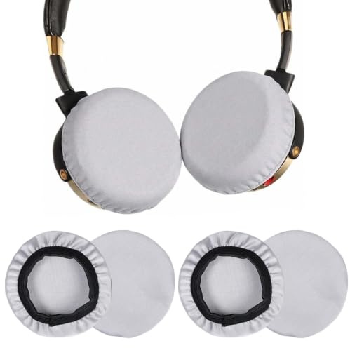 UYVPAER 4 Pièces Protège Oreille Extensible En Lycra, Housse Lavable, Pour Série, Pour Casque (6-8,5 Cm), Gris
