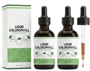 Flytande klorofyll|Lämplig för män och kvinnor 2FL.0Z | Klorofyll - Deodorant & Immunstöd - Alkoholfri icke-GMO