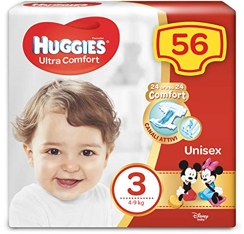 Huggies Ultra Comfort Windeln, Größe 3 (4-9 kg), 56 Stück