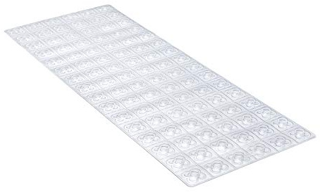 TATAY Tapis de Douche Antidérapant, PVC, avec ventouses, Résistant à la moisissure et aux Microbes, Antibactérien, Design Barcelona, Translucide. Mesure 96 x 36 cm