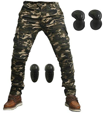 Protector mejorado de motocross, pantalones de mezclilla de camuflaje para motocicleta, equitación, ciclismo, hockey, caballero, ATV locomotora