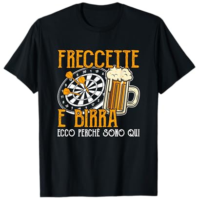 Dardo Divertente Regali Giocatore Di Freccette E Birra Maglietta