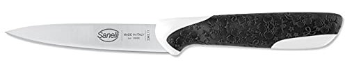 Sanelli Sakura Coltello Spelucchino 11 cm., Acciaio Inossidabile, Nero/Bianco