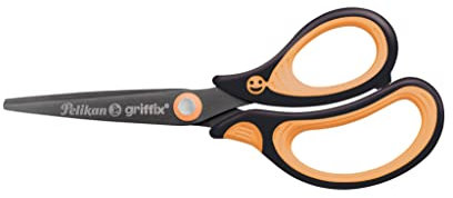 Pelikan griffix Schulschere spitz, Schere für Rechtshänder, Neon Black, 1 Stück