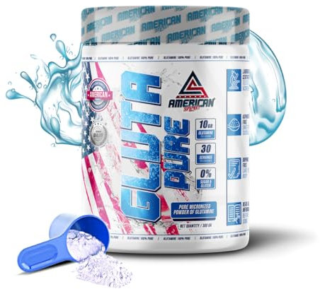 AS American Supplement - L-Glutamine - 300 g - Flacon de 2 mois - Aide à Prévenir les Douleurs Musculaires - Favorise la Régénération Musculaire - 100% Gluta pur fermenté