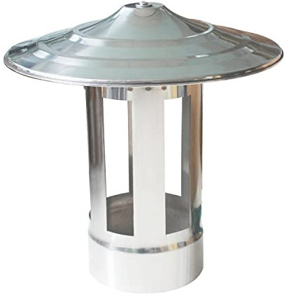 Sombrerete chimenea antilluvia sombrero estufa pellet caperuza salida humos tapa terminal tubo chimenea inox (114mm Diámetro interior)