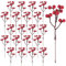 YiYa 36 Stück Künstliche Rote Beeren Beeren Aus Stechpalmen Rote Beeren Deko für Christbaumschmuck Blumen Kranz DIY Handwerk Winter Dekoration