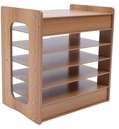 Dokumentenablage,7 AblagefäCher Holz BüRo Schreibtisch Organizer Briefablage Dokumentenhalter A4 Papierfach FüR Das Innenministerium Schule,FüR Einen BüRoschreibtisch, Schreibtisch