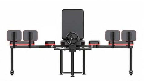 Professionell Bensträckare, Tunga Utrustningsdelar, 0-200° Justerbar Stretchutrustning, Med Svampkudde Och Svängbara Hjul, 200 Kg Lastkapacitet