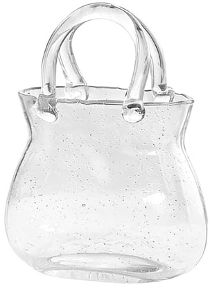 Vaso per fiori a forma di borsa, trasparente a forma di borsa, vaso decorativo in trasparente a forma di , per cocktail, feste, matrimoni, soggiorno, camera da , ufficio e come