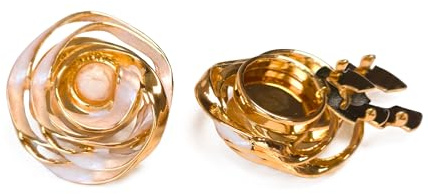 Baesics® Button Covers – uppsättning av 2 knappöverdrag rosa guld att klippa, nickelfri, för blusar & skjortor, återanvändbara, damtillbehör gåva