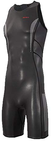 ZONE3 Unisex-Adult Neoprene Kneeskin Kurzer Neoprenanzug, Schwarz-Rot, L