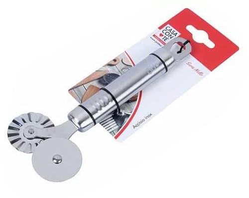 Pratesi 93014, Rotella TAGLIAPASTA Doppia Acciaio CM.17X6,7 Unisex Adulto, Multicolour, One Size