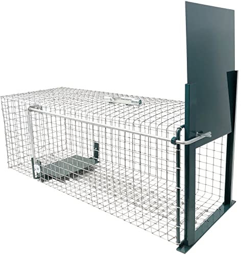 Mecanix Piège à Fauve Galvanisée 60X23X25 cm pour capturer Les Animaux | Piege/Trappe Vivant, Cage/nasse Exterieur | Capturer Un Chat, Renard, Rat, Campagnol, Lapin, fouine, ragondin, lievre, martre…
