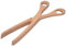 teemando® Holz-Schere, Gurkenzange aus Holz, 28 cm, Grillzange, Holzschere für Gurken, Nudeln und Salat