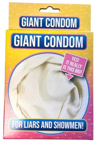 Giant Condom - Rude Funny Secret Santa Gifts for Him Under 10 Pounds, Penis Gifts, Safer Sex & Contraception, Funny Gifts for Men Who Have Everything, Valentines Gifts for Him