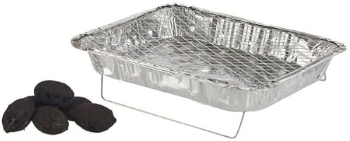 La Dehesa Barbacoa Desechable Aluminio Carbón 30 x 5,3 x 46,5 cm (12 Unidades)
