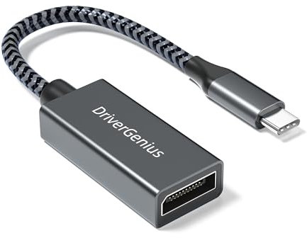 DriverGenius Adaptateur USB-C vers DisplayPort 8K 60Hz (DP Alt Mode) - USB Type-C vers DP 1.4 Convertisseur Vidéo, 7680 x 4320