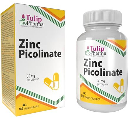 Zink Picolinat 30mg 180 Vegane Kapseln, Laborgeprüft, Hochdosiert