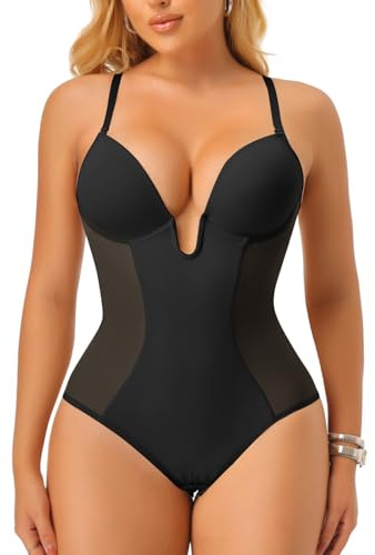 Joyshaper Women Backless Shapewear Bodysuit U Plunge Shaping Body Shaper